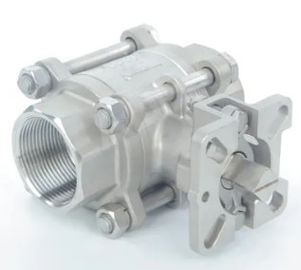 Válvula de bola de aço inoxidável pequena CL150 de 3 partes - pressão CL600 com a almofada de montagem ISO5211