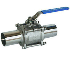 Válvula de bola direta 1/4" da montagem do porto completo - 4" extremidade da solda de extremidade da extensão do tamanho 3PC