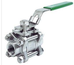 Três pressão de aço inoxidável 1/2” - 4&quot; do interruptor 1000PSI da válvula de bola da parte tamanho